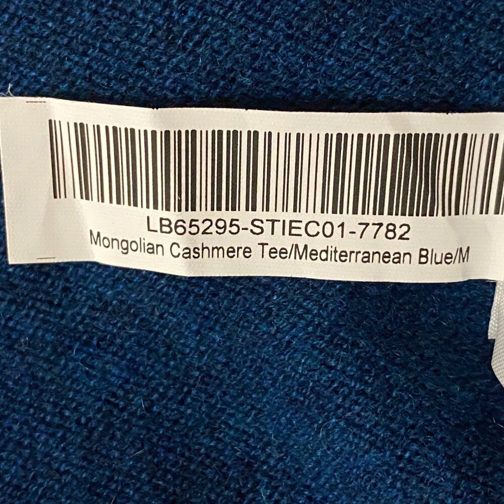 NEW Quince Mongolian Cashmere Sz M Women Sweater Pullover Short Sleeve Dark Blue - Picture 10 of 10